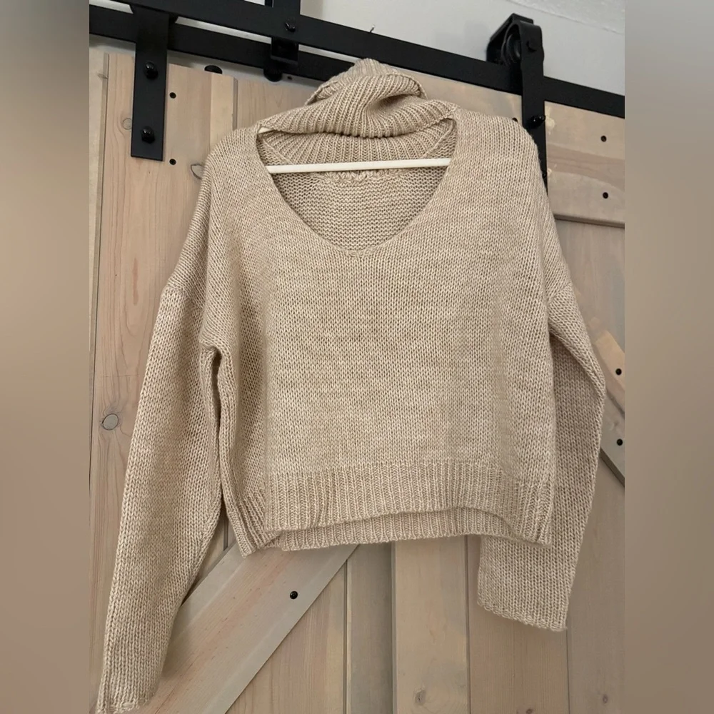 Vici Back Cut Out Turtleneck Sweater